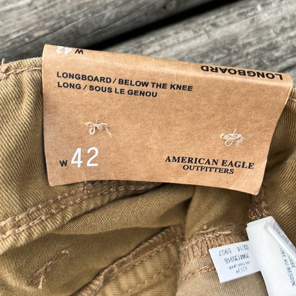 NWT American Eagle Longboard Cotton Khaki Cargo Shorts Size 42 - Picture 5 of 9